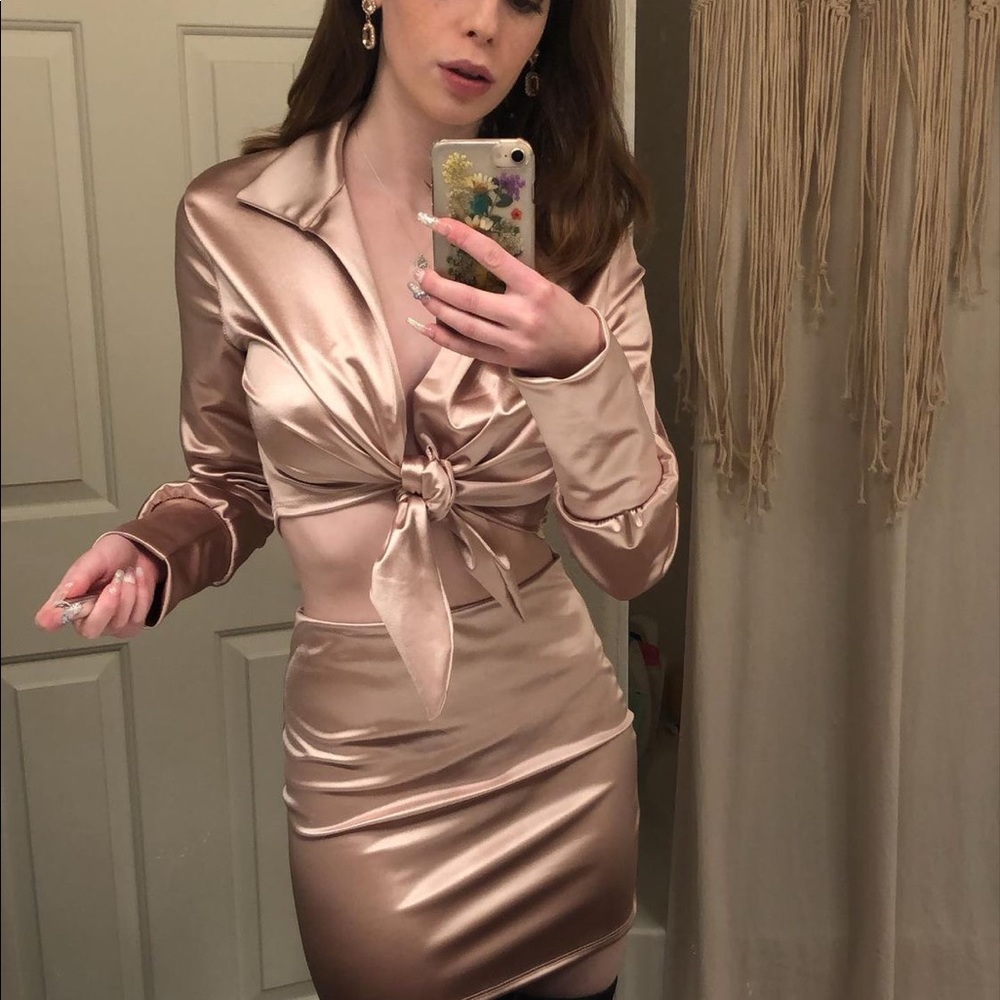 Eden Sky Patricia Satin Two Piece Set